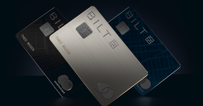The three new Bilt Mastercard options - Palladium, Obsidian, and Blue